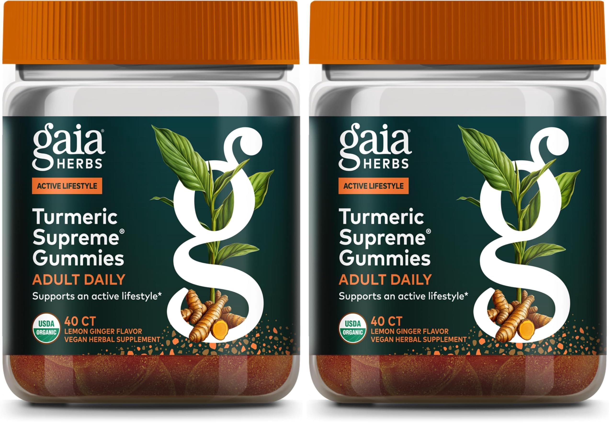 Gaia Herbs Turmeric Supreme bottle image for daily wellness support.
