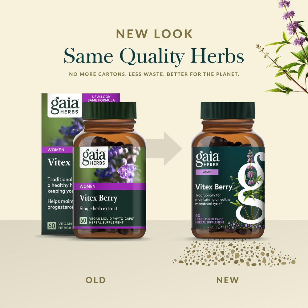 Gaia Herbs Vitex Berry daily routine depiction for consistent use