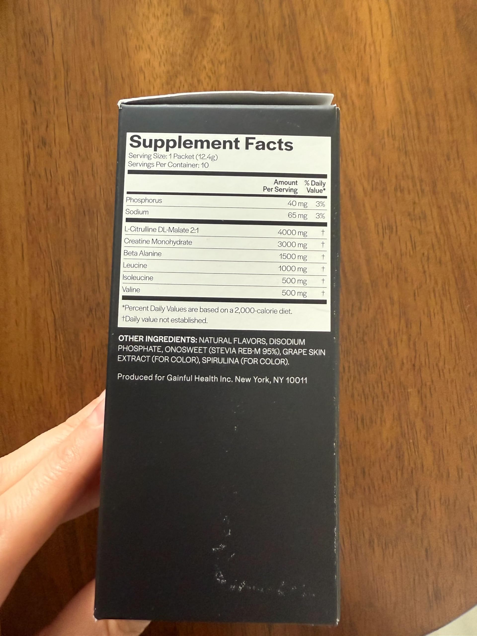 Gainful Beta-Alanine powder pack showing performance-related ingredient.