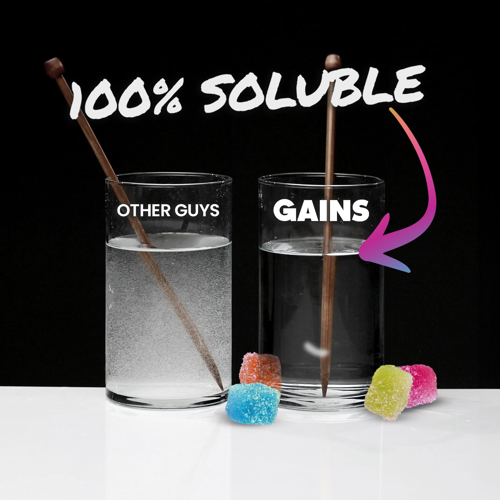 Gains in Bulk creatine used in a pre-workout shake for smooth workouts.