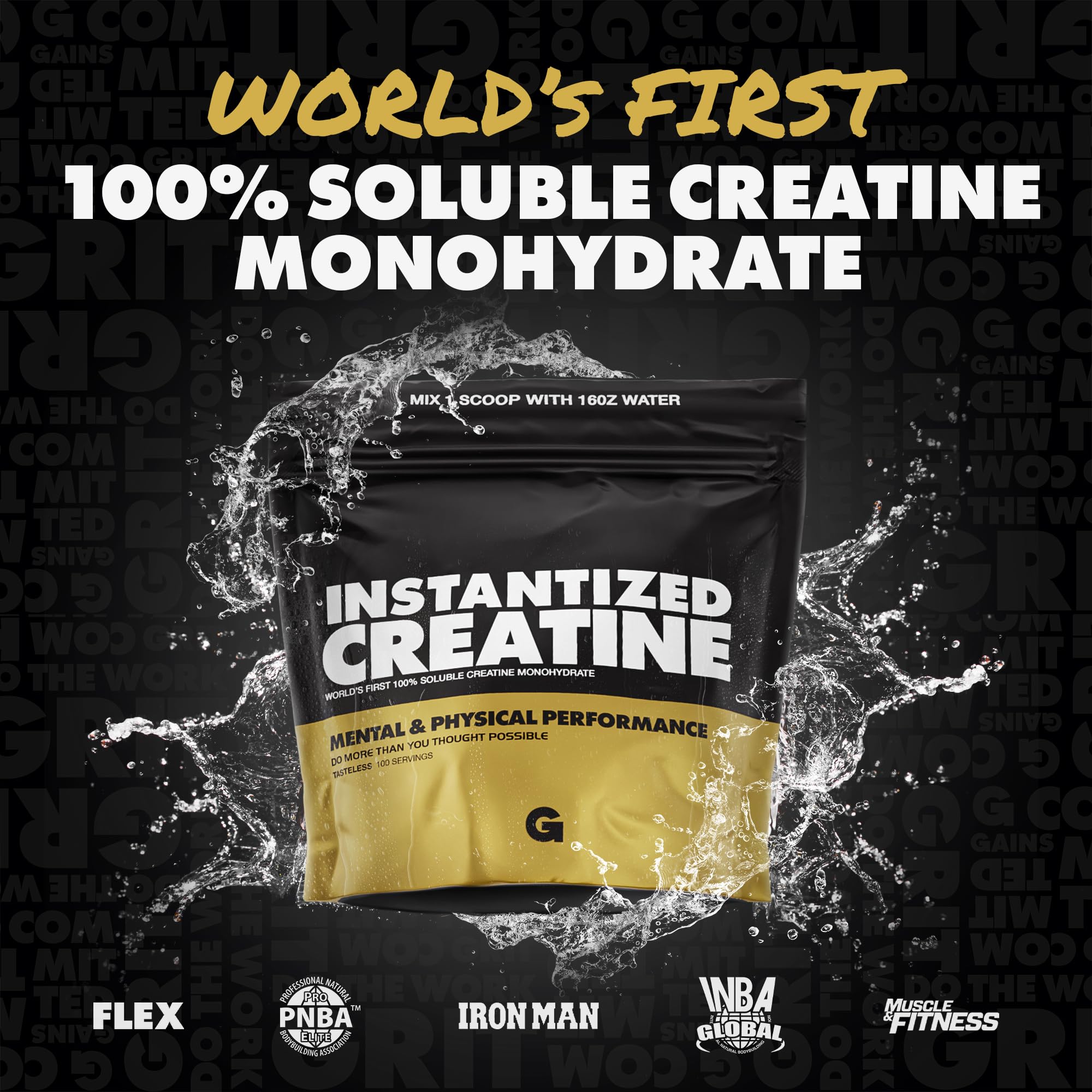 Gains in Bulk scoop included for precise five-gram servings