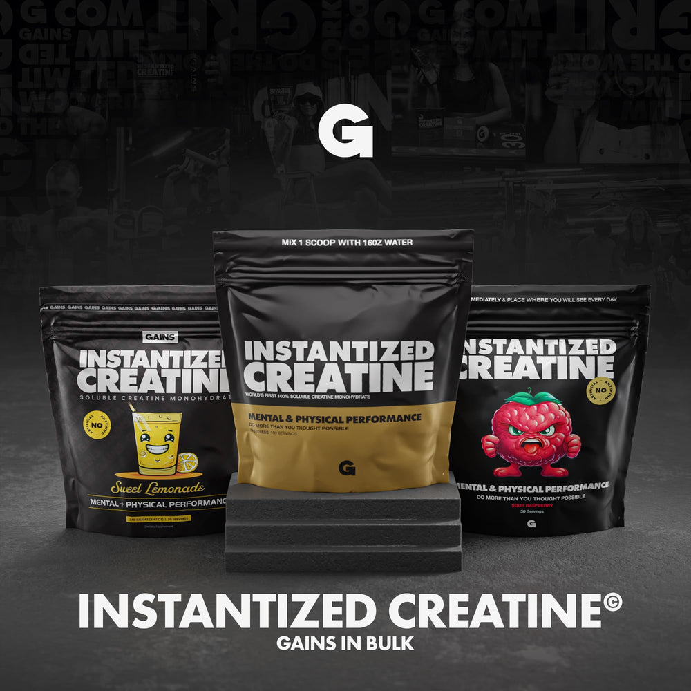 Clear solution achieved after stirring Gains in Bulk instantized creatine