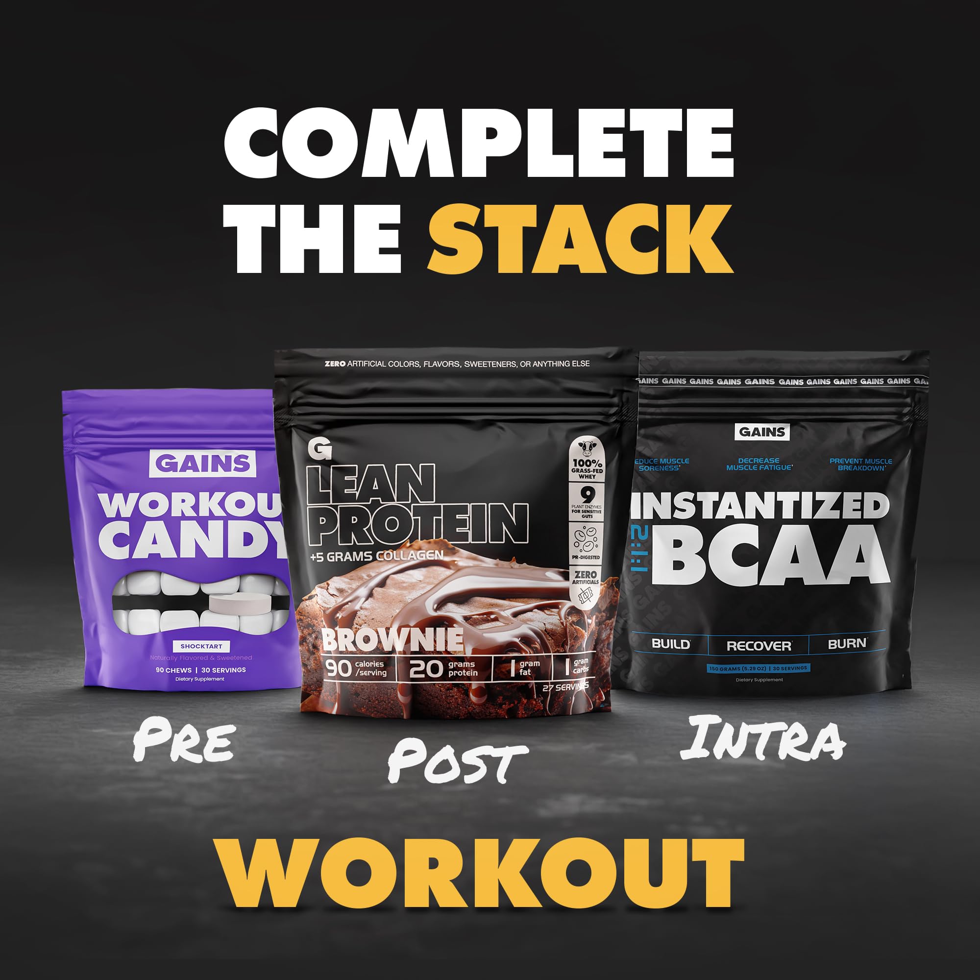 Gains in Bulk jar on gym bench during training session