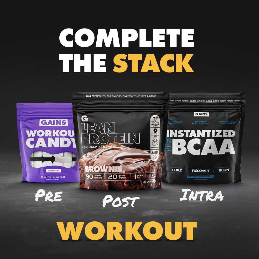 Gains in Bulk jar on gym bench during training session