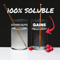 GAINS IN BULK Visual of workout with improved endurance and strength support.
