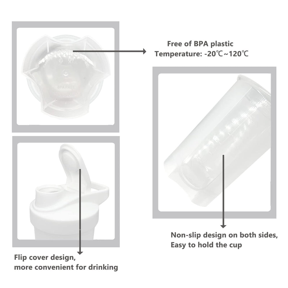 GAISHION shaker balls inside 300ml bottle for smoother shakes