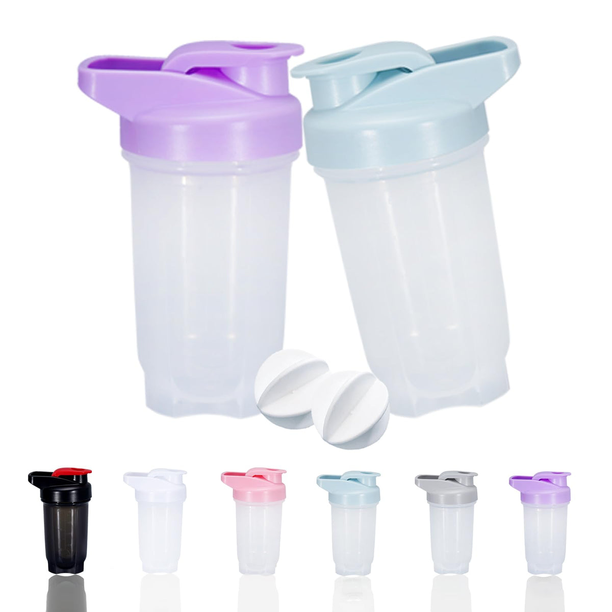 GAISHION shaker bottle in blue and purple 500ml for easy on-the-go mixing