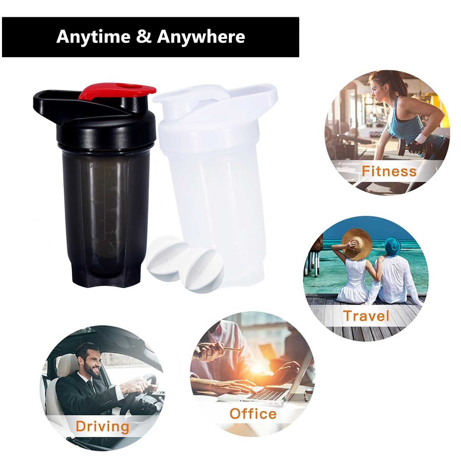 GAISHION BPA-free AS plastic bottle offers clear visibility and safety.