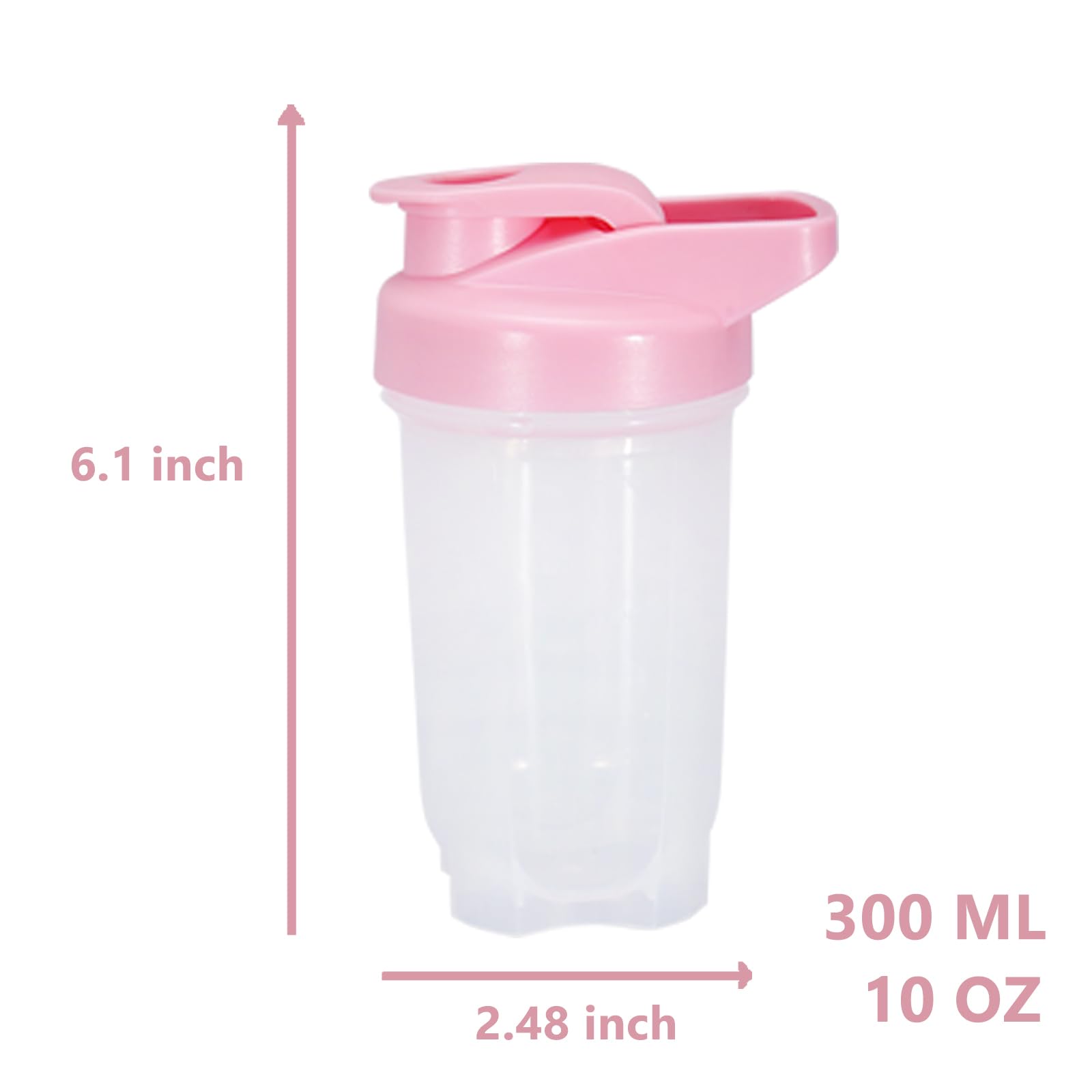 GAISHION shaker bottle with pink cap, ideal for smoothies on the move.