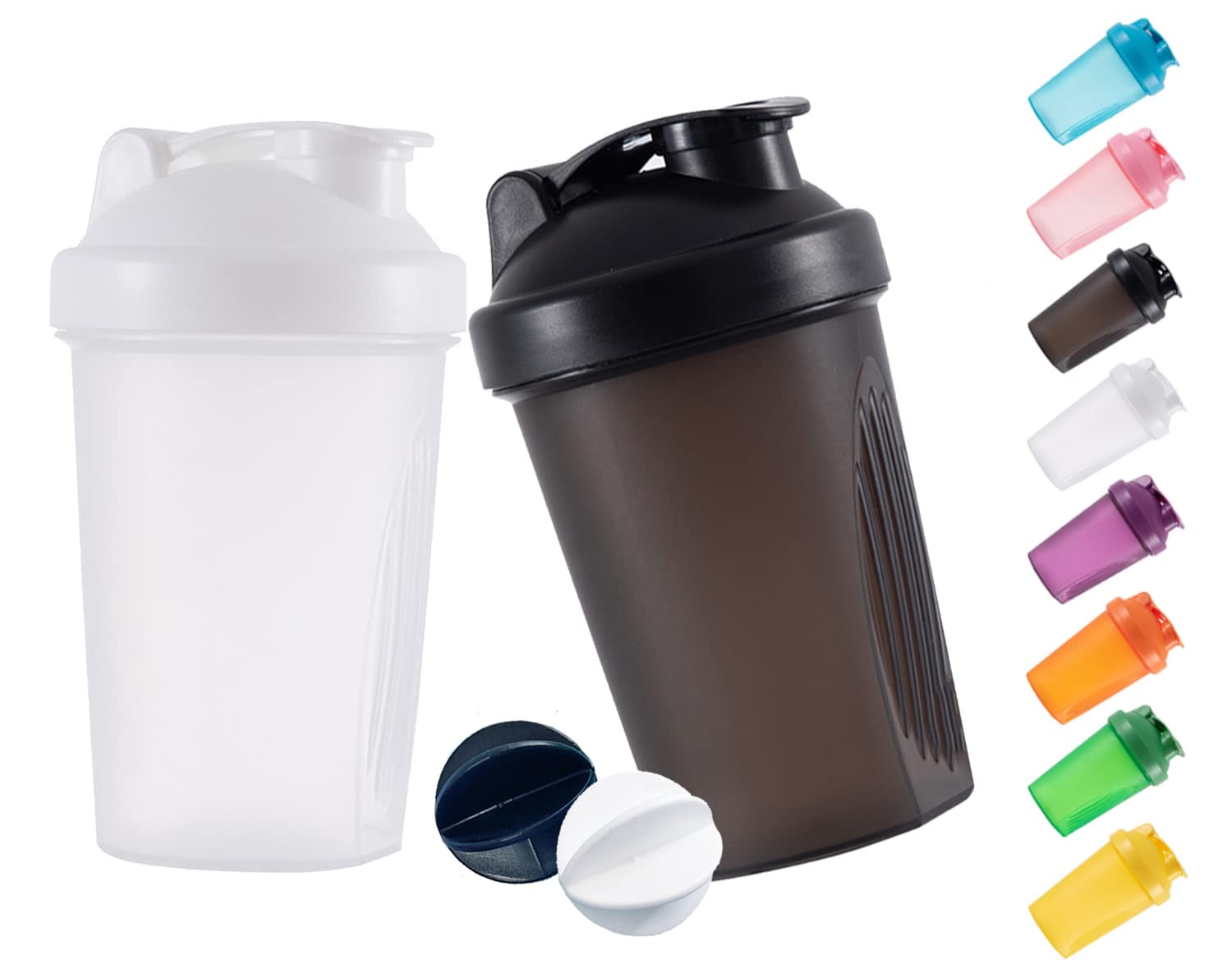 GAISHION shaker bottle with whisk balls for smoother shakes on the go.