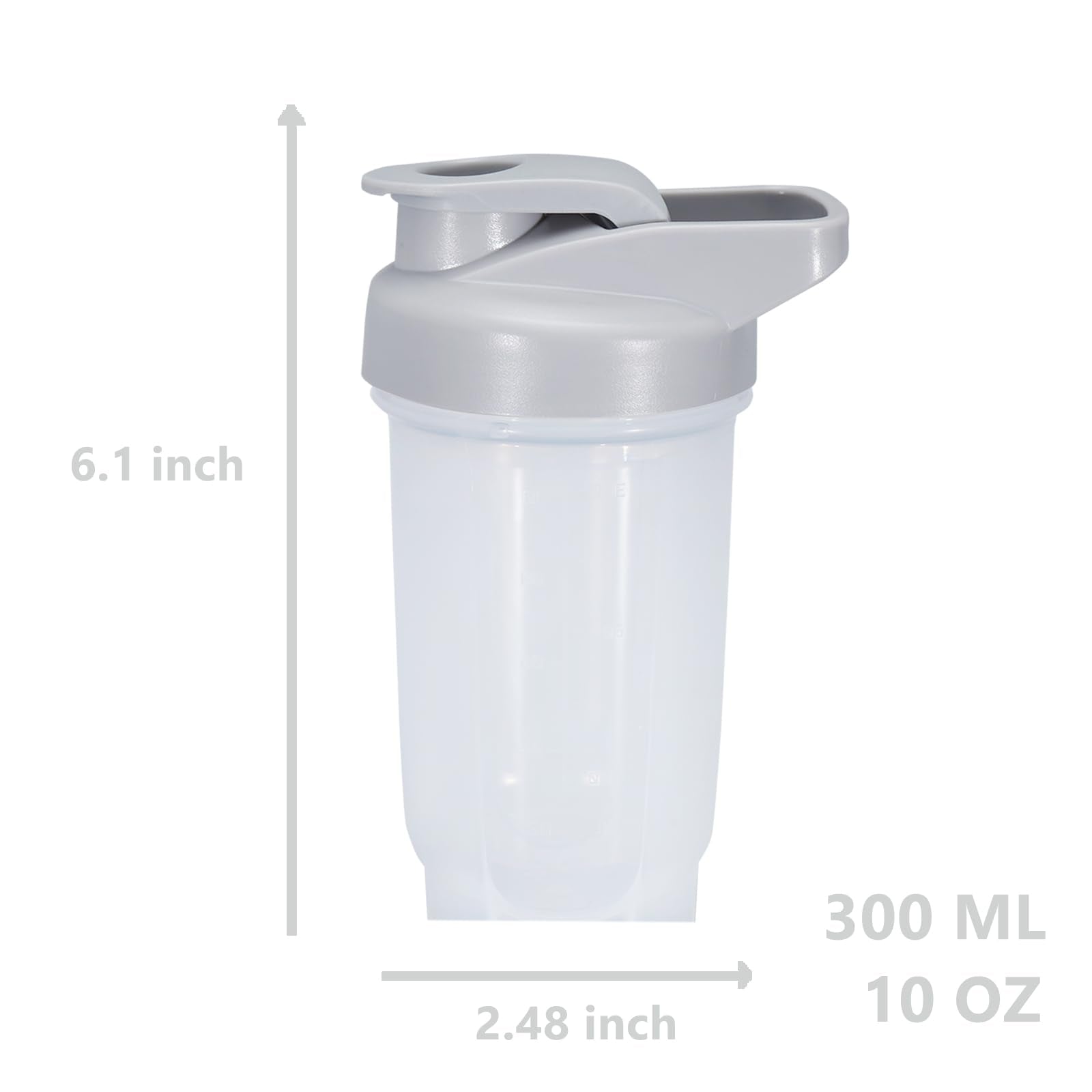 GAISHION shaker bottle wide mouth with measurement marks for precise ingredient addition.