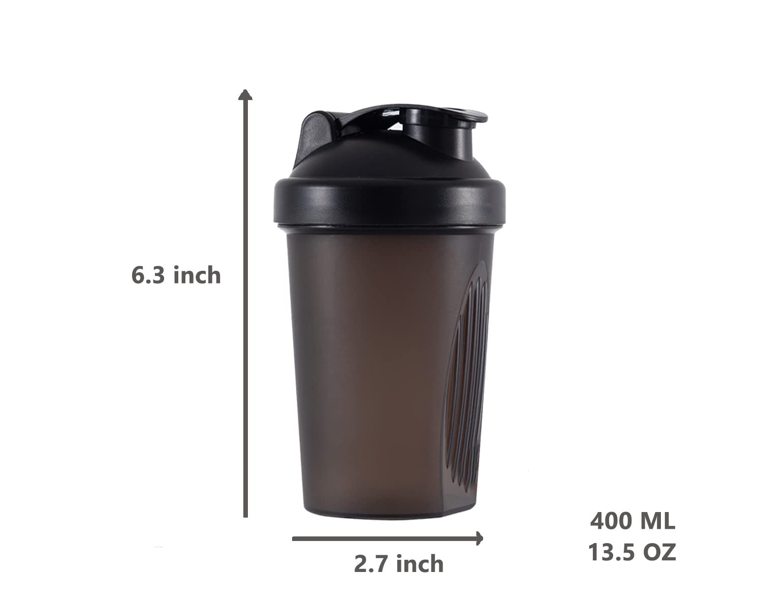 GAISHION shaker bottle wide mouth for easy loading of powders and liquids.