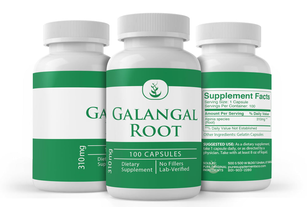 Pure Original Ingredients galangal root capsules contain no additives or fillers.