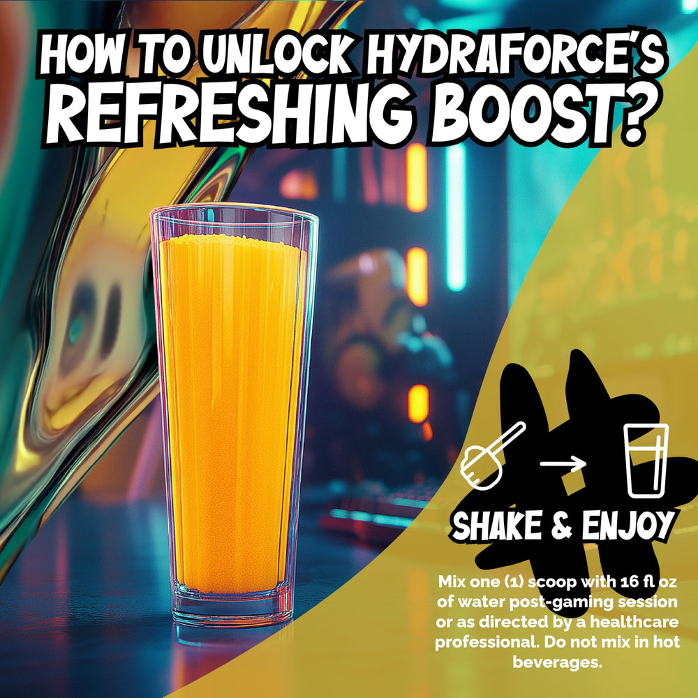 Scoop and label of Hydra Force displayed on a clean workspace.