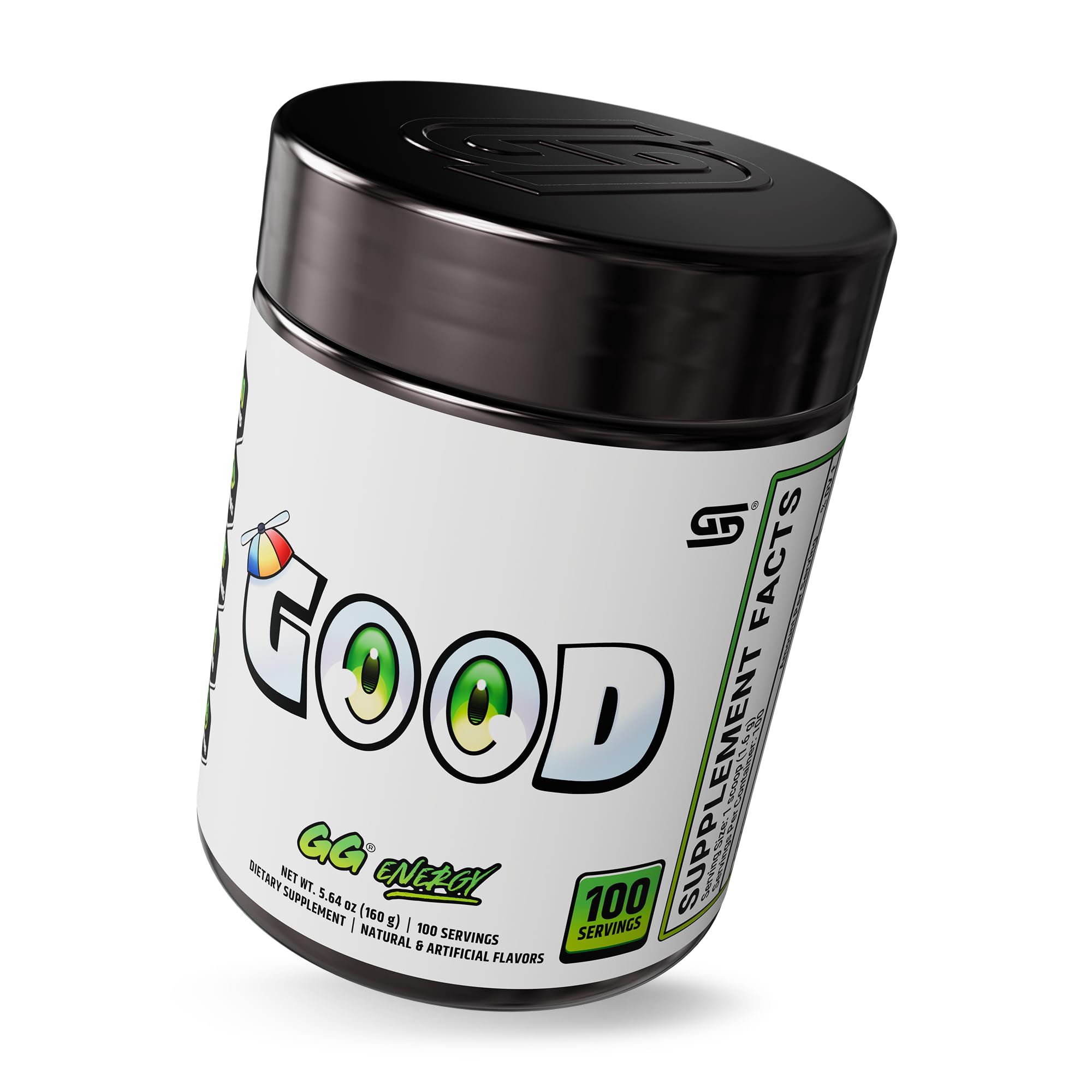 Pouring GG powder into a glass for steady focus and endurance.