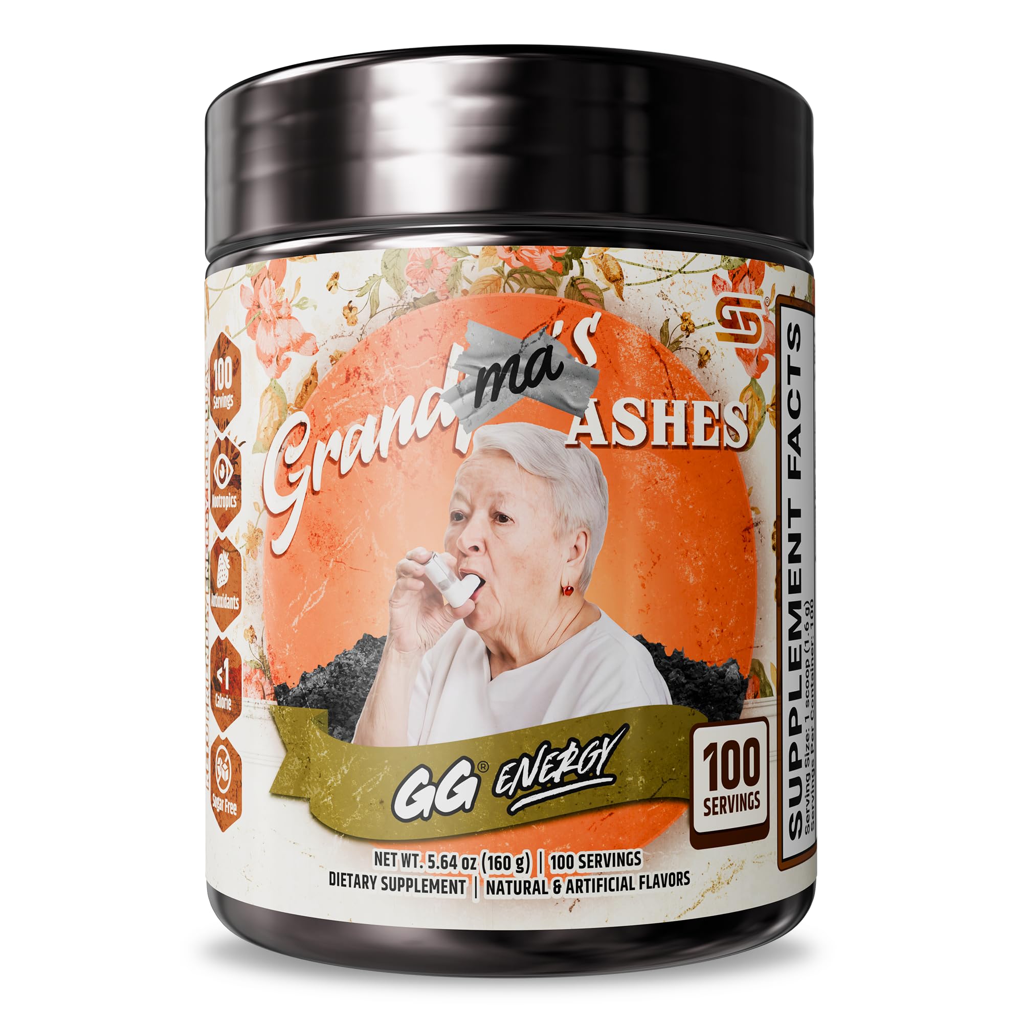 Gamer Supps GG Grandmas Ashes Goons Raspberry Cream powder for sustained gaming energy