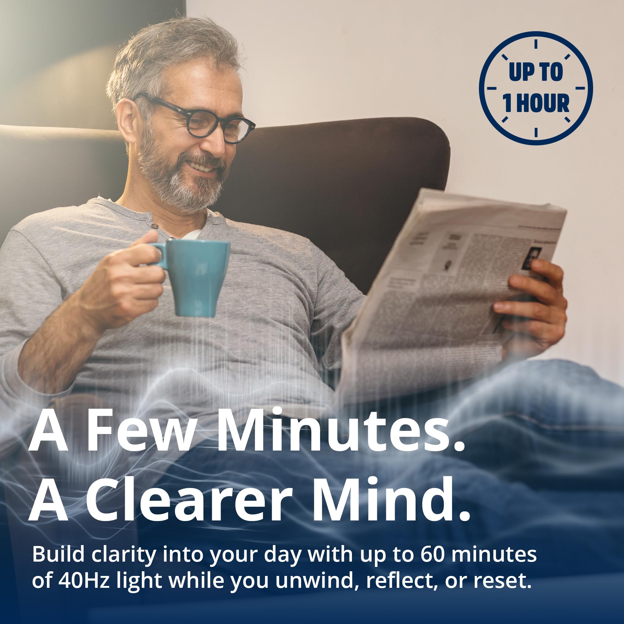 Gamma Clarity 40Hz lamp dimmed light setting aids calm study time