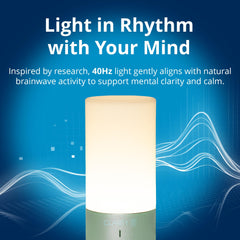 Gamma Clarity 40Hz lamp side view integrates into daily routines for focus