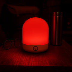 Gamma Revive 670nm red light illuminated glow creates warm atmosphere