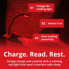 Gamma Revive low-intensity red light for relaxed night reading.