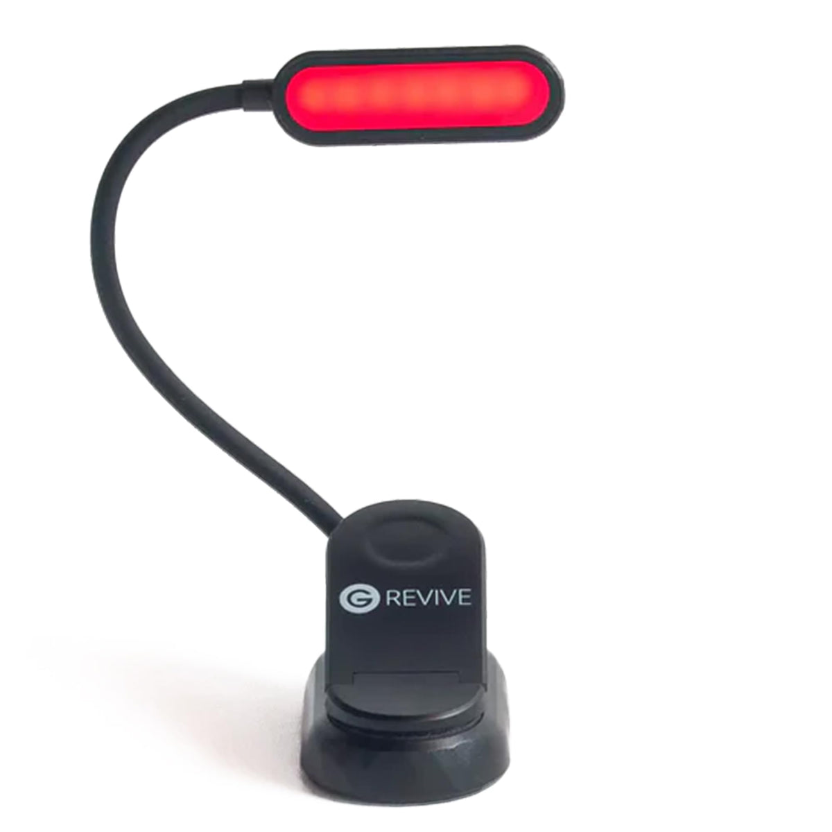 Gamma Revive red reading light closeup with warm blue-light-free glow.
