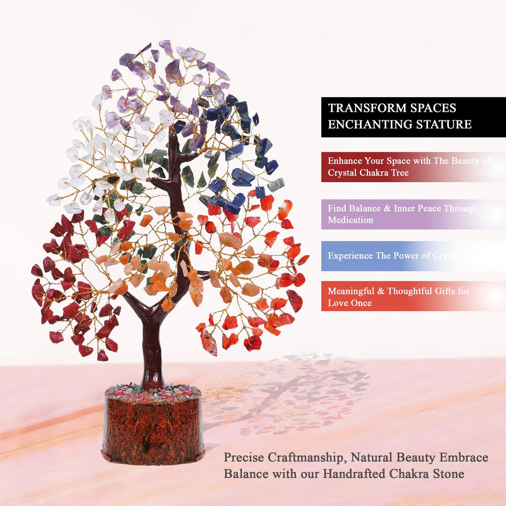 Gangesindia Seven Chakra Crystal Tree enhances aura cleansing around your space.