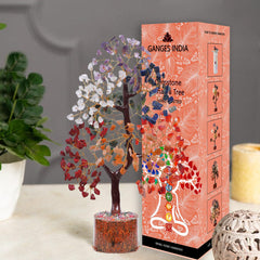Gangesindia Seven Chakra Crystal Tree gemstone leaves inspire calm surroundings.