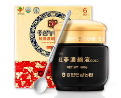 Gangwoninsam Korean Red Ginseng Extract Gold 500g bottle front for a daily energy ritual