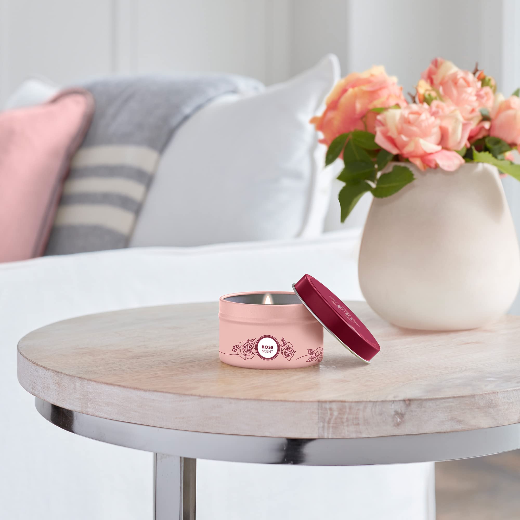 Rose scent enhances chores or relaxing moments at home.