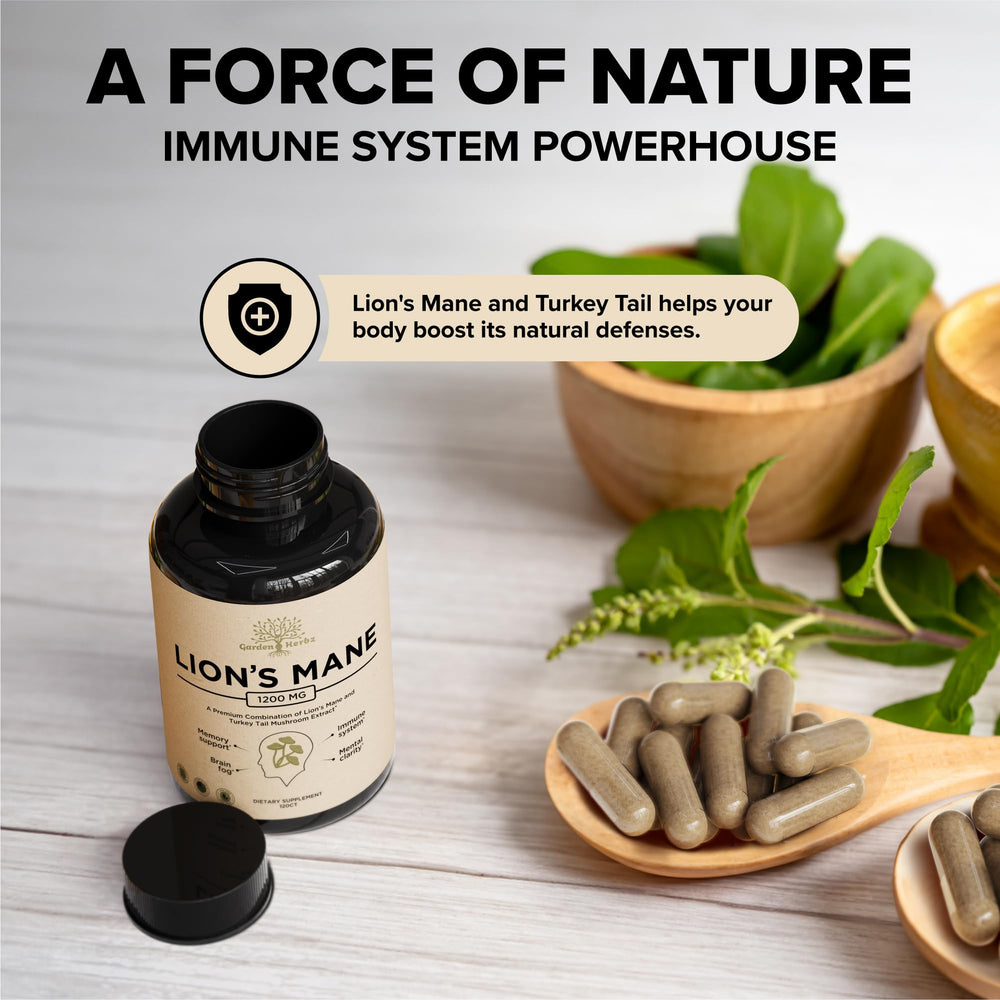 Garden of Herbz front-view bottle showcases clean label design.