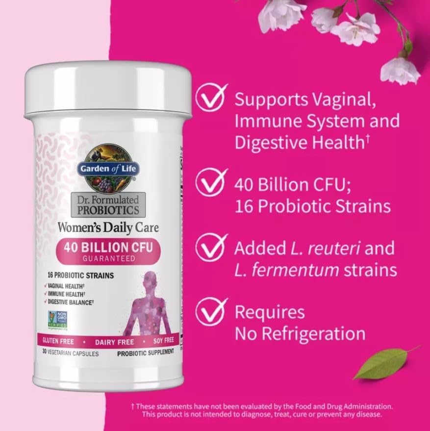 Garden of Life 40 billion CFU bottle visual for robust gut-friendly choices