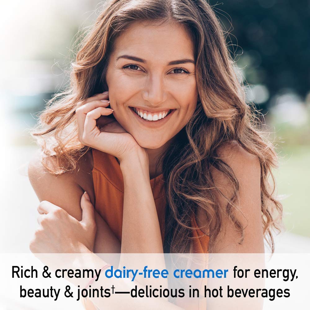 Garden of Life collagen scoop dissolving in hot coffee
