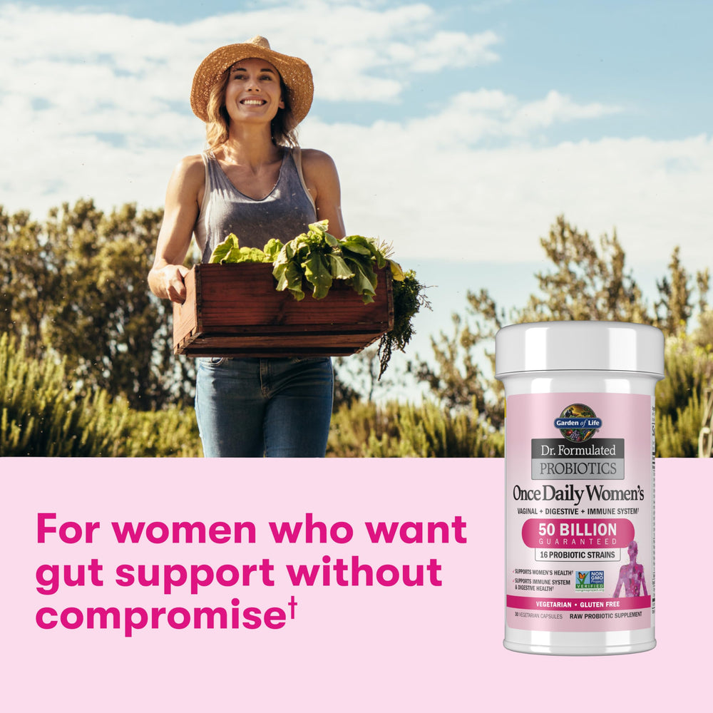 Dr Formulated label on Garden of Life probiotic product
