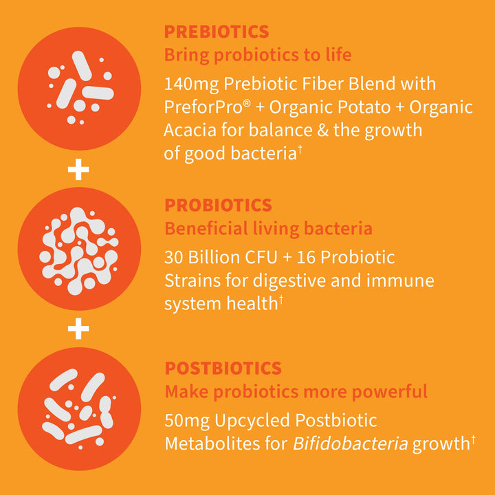 Garden of Life Dr Formulated Once Daily ingredients list; prebiotic fiber and probiotics