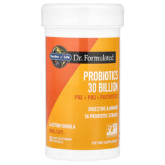 Garden of Life Dr Formulated Once Daily bottle on shelf; compact daily supplement