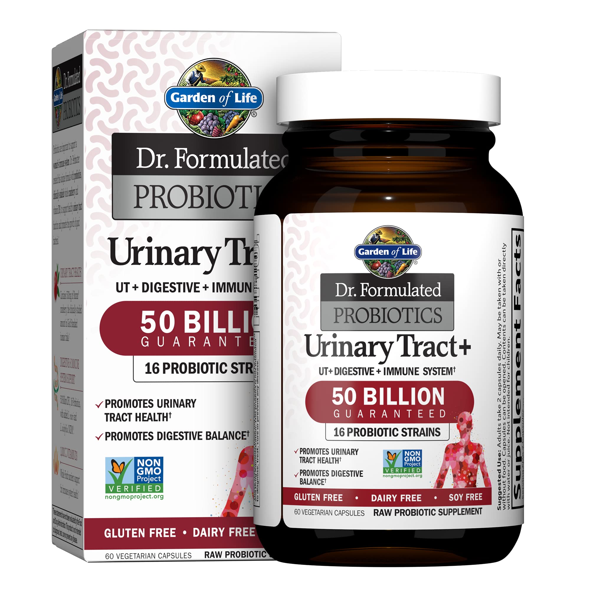 Garden of Life Dr Formulated Probiotics Urinary Tract Plus bottle for UT support