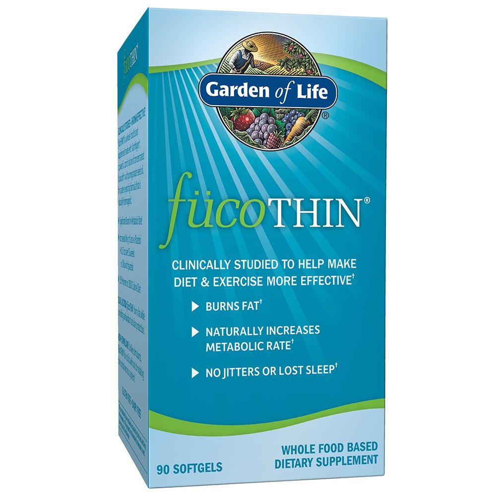 Garden of Life fuco-thin 90-count bottle, non-stimulant fat-burning option.