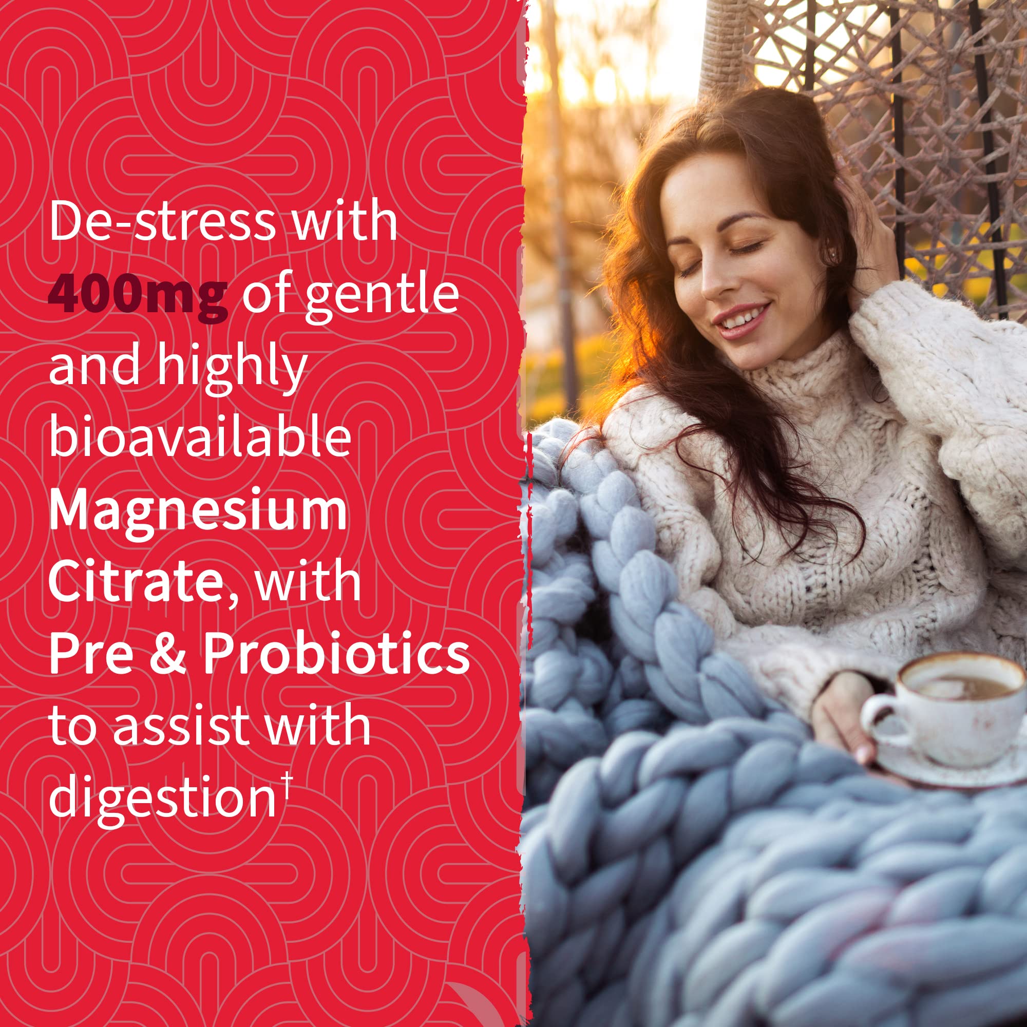 Garden of Life magnesium gummies serving shot illustrating daily dose and 4 gummies
