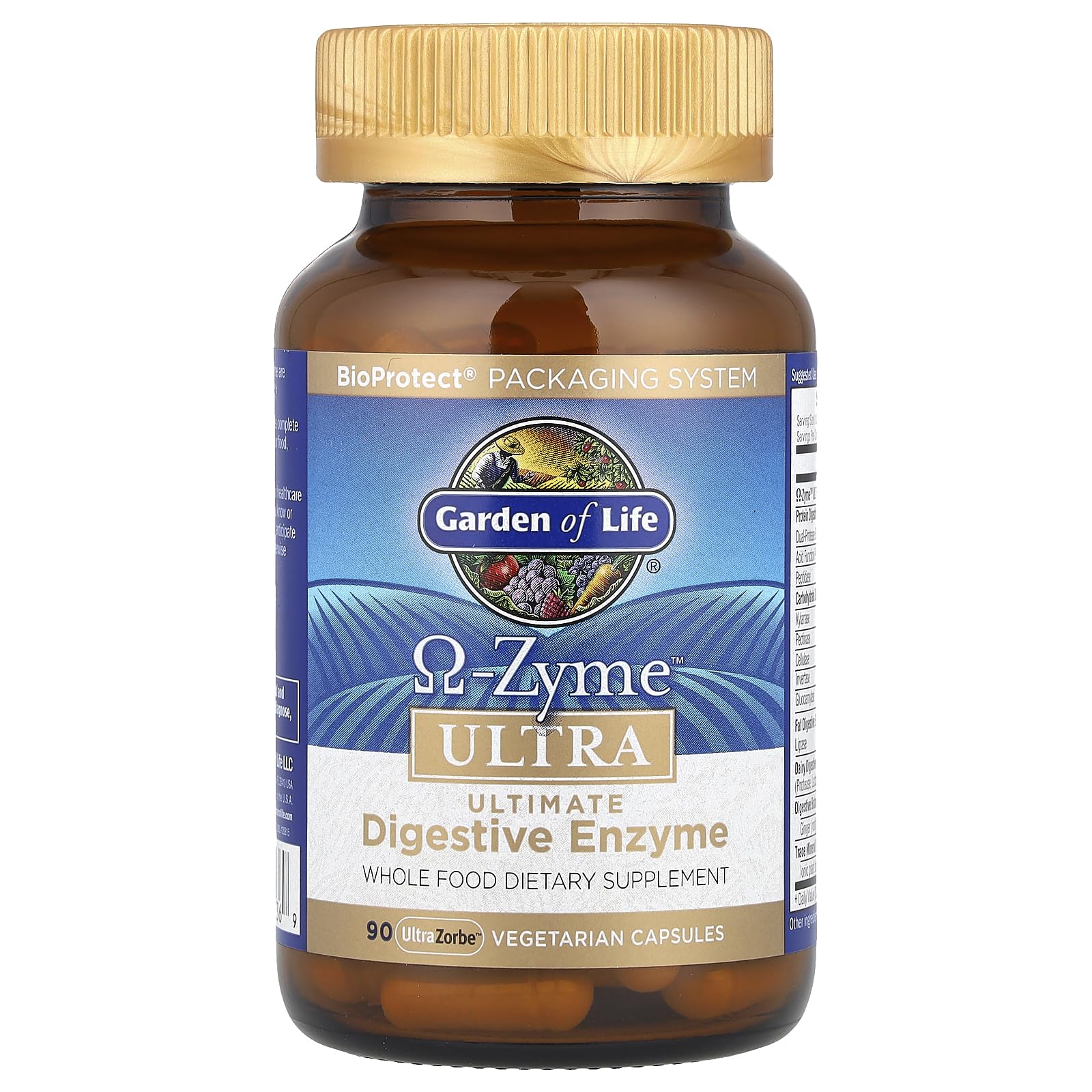 Garden of Life Omega-Zyme Ultra capsules ready to support digestion