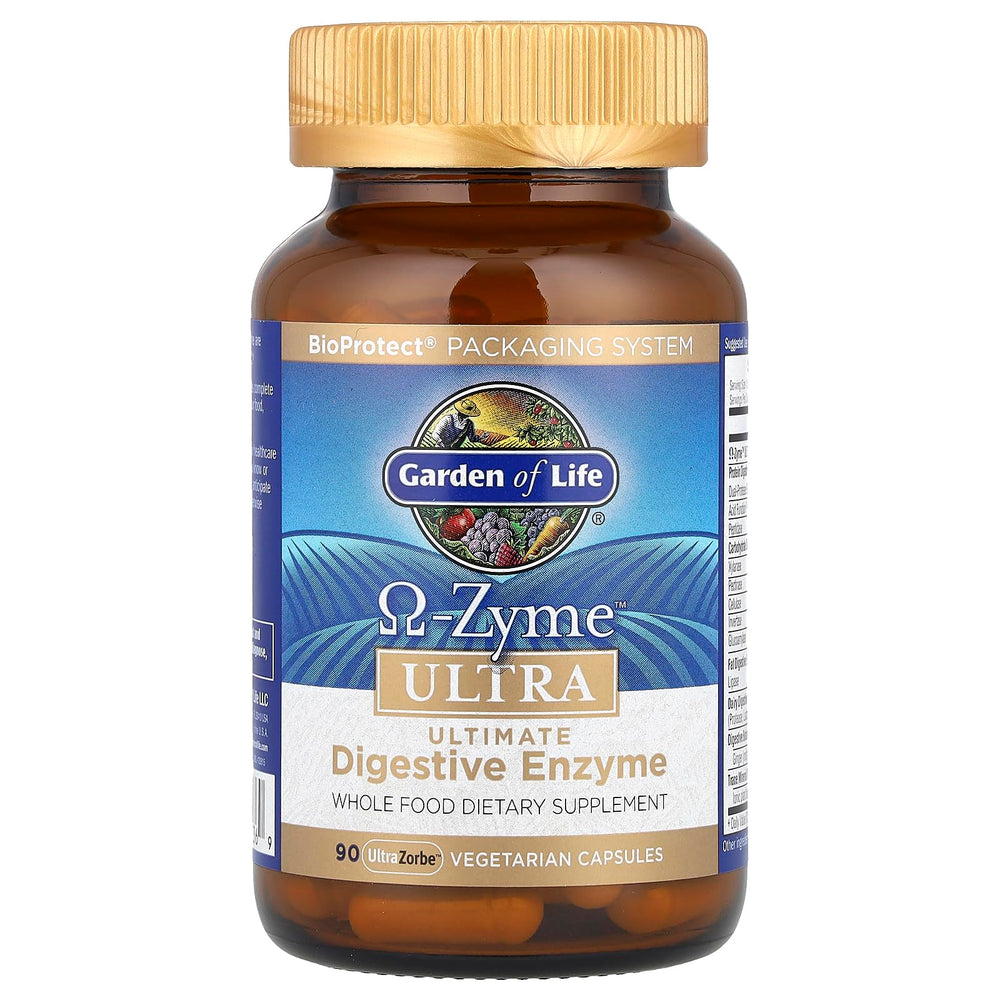 Garden of Life Omega-Zyme Ultra capsules ready to support digestion