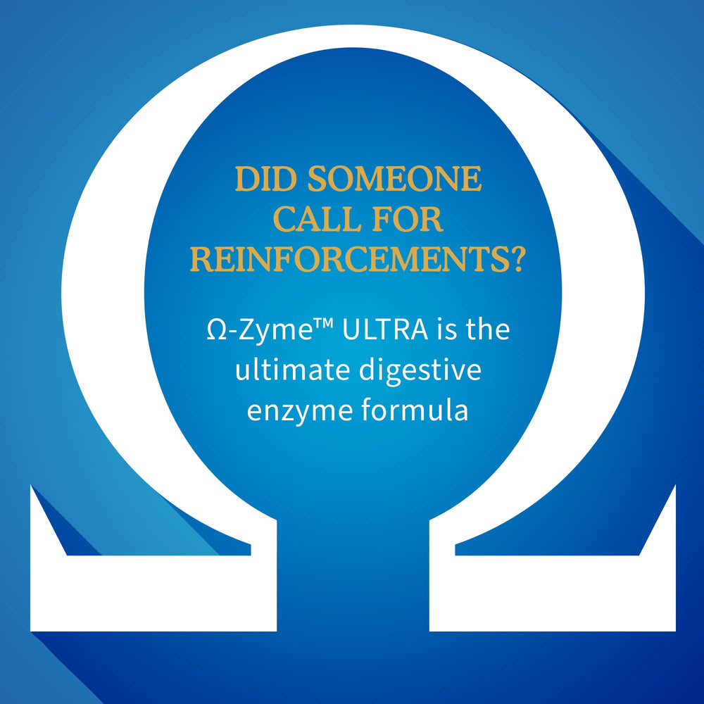 Omega-Zyme ULTRA capsules ready to swallow for plant-based digestive support