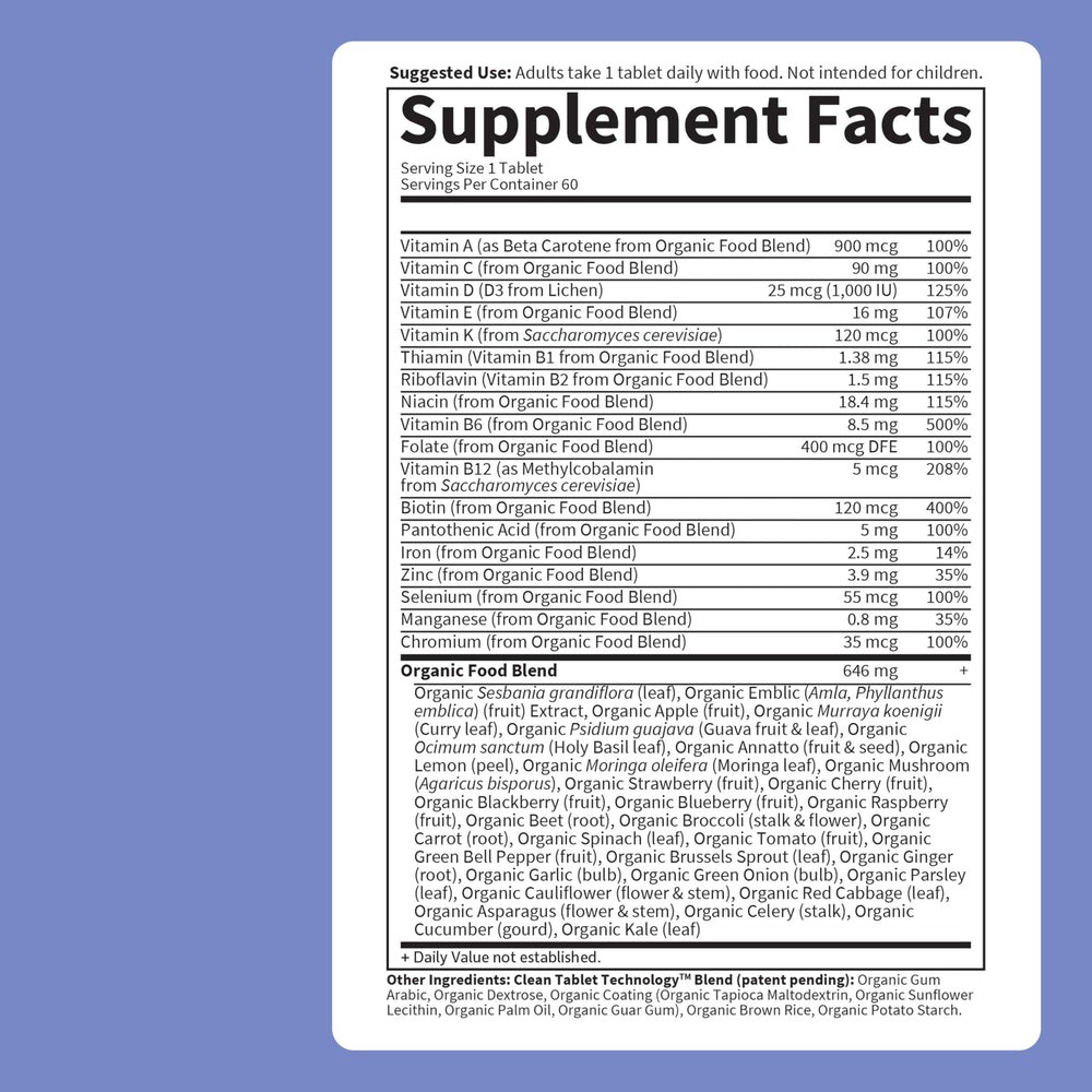 Garden of Life Once Daily Men’s Multivitamin uses water extraction to protect nutrients.