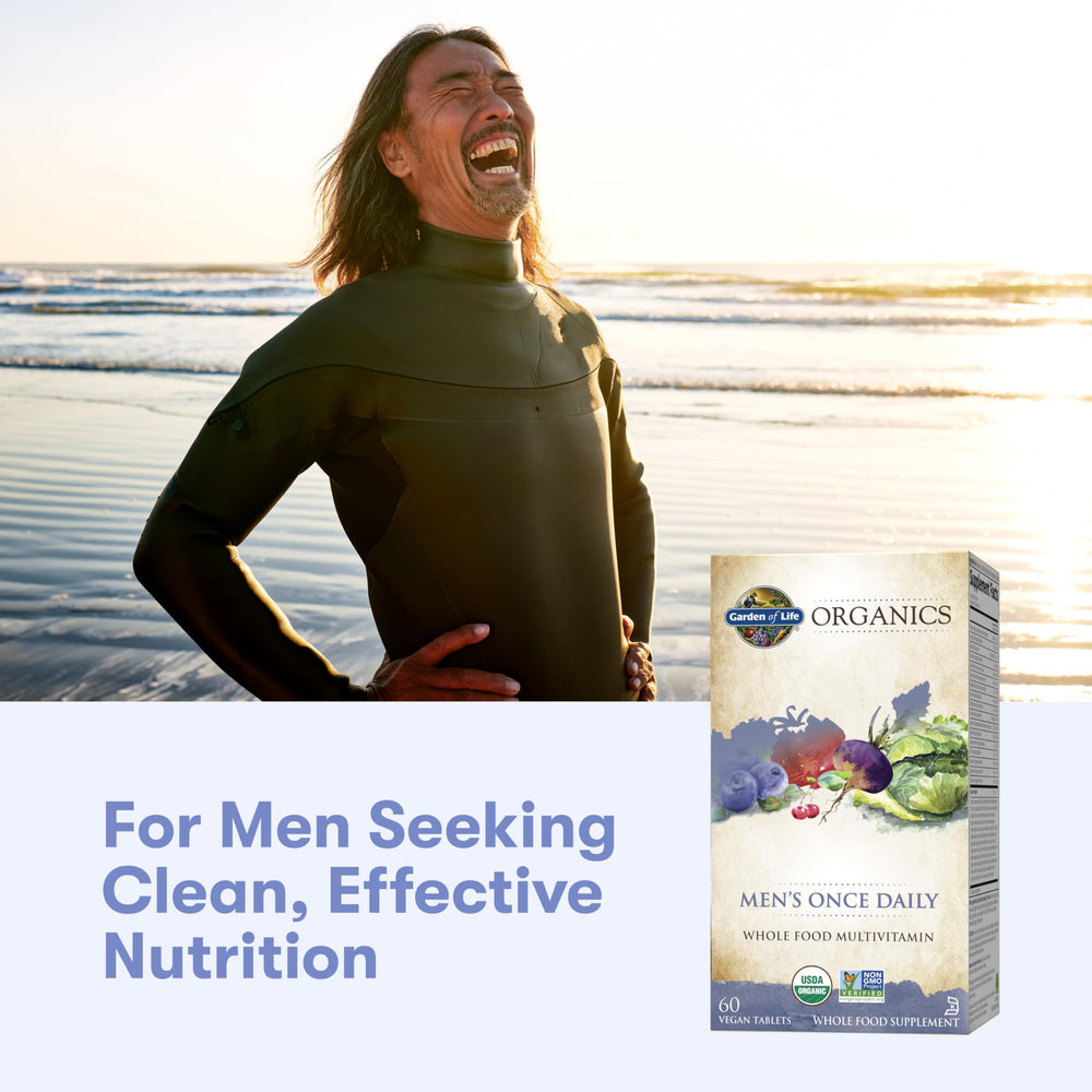 Garden of Life Once Daily Men’s Multivitamin offers convenient one‑a‑day use.