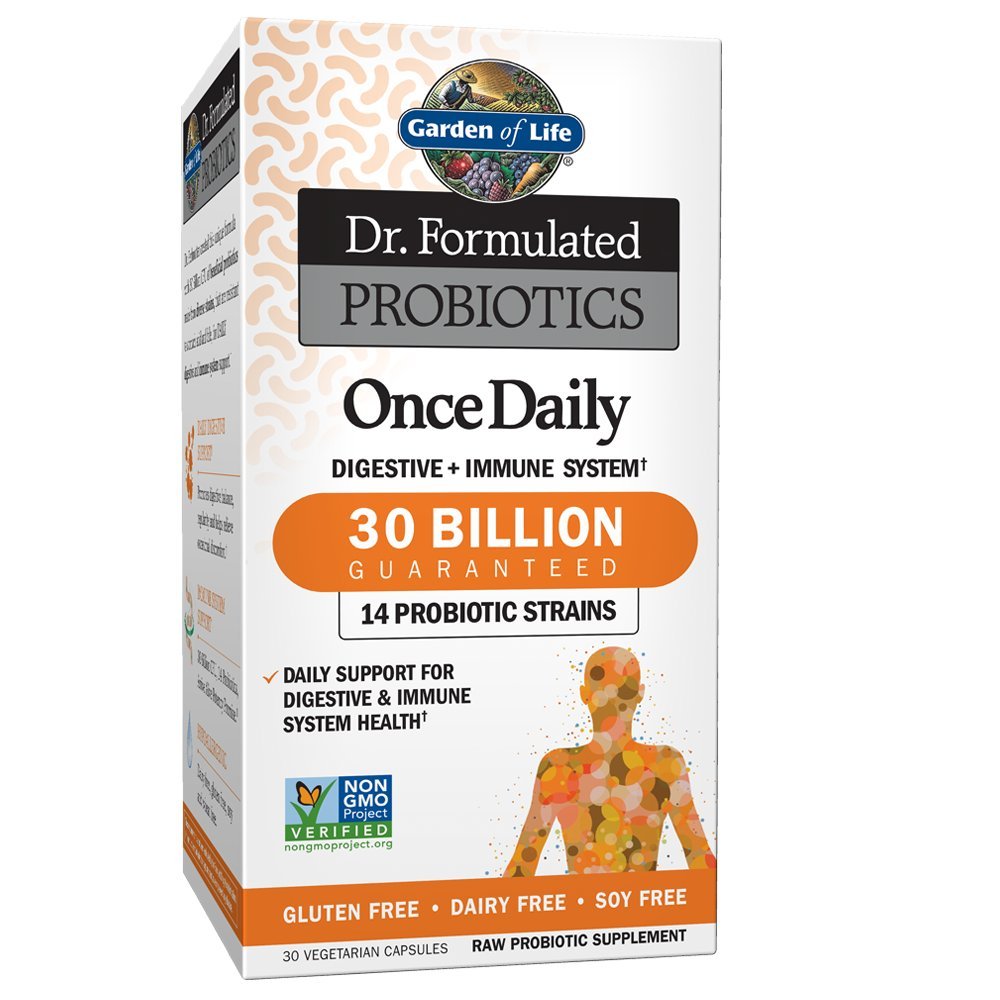 Garden of Life Once Daily Probiotic bottle with 30B CFU and 14 strains for daily support