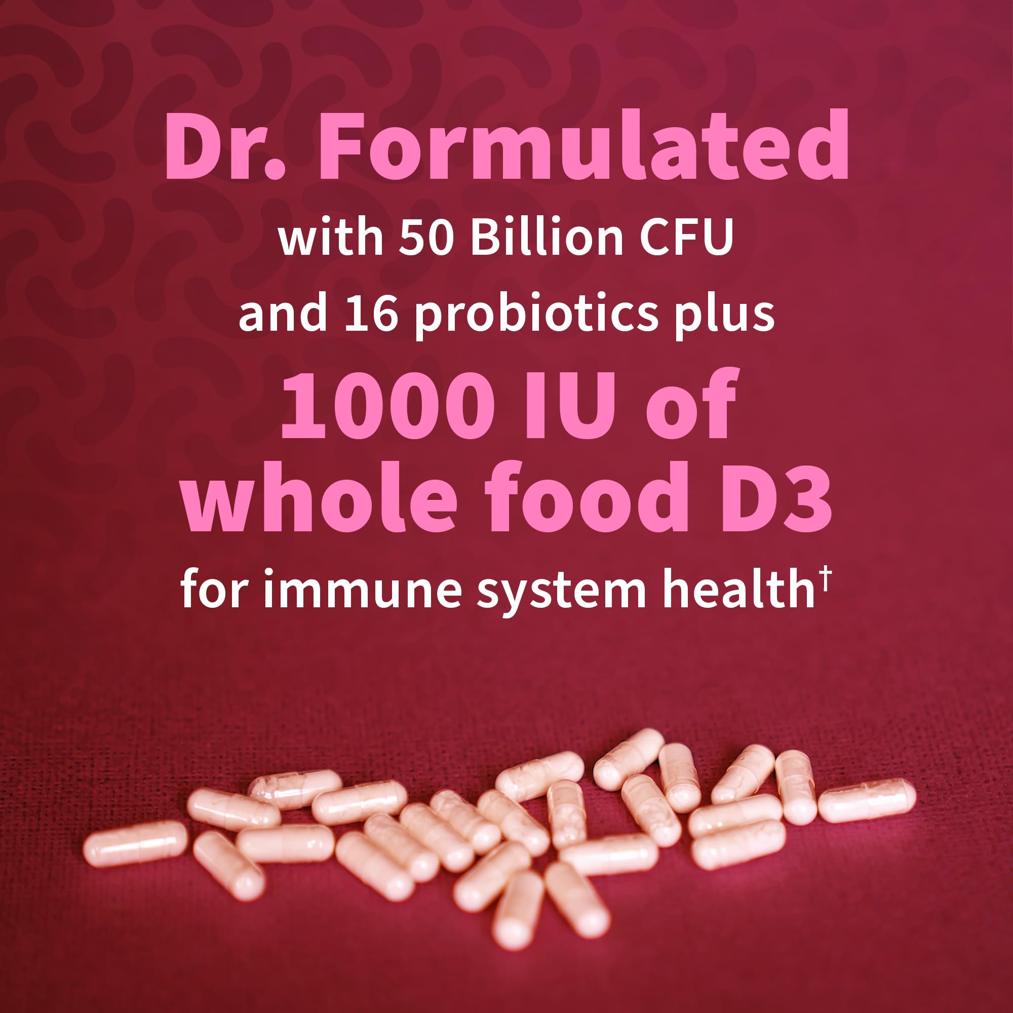 Organic prebiotic fiber (439mg) visual highlighting gut nourishment.