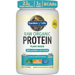 Garden of Life Organic Vegan Protein Powder bag close-up label showing organic and certifications
