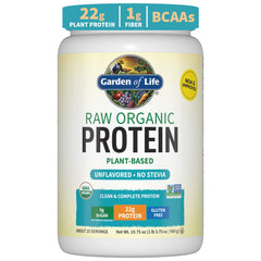 Garden of Life Organic Vegan Protein Powder unflavored pour for smooth shakes