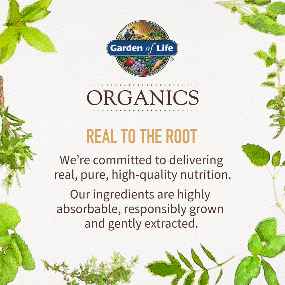 Garden of Life Organics Men 40+ gummies on the go in compact bottle.