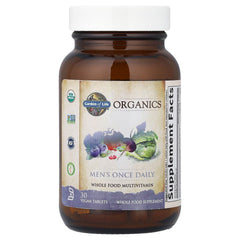Garden of Life Organics Men's Multivitamin ingredients; real foods from plants.