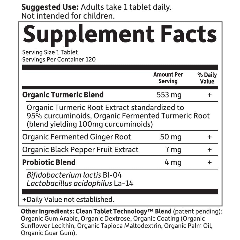 Clean tablet technology emphasizing organic and non-GMO materials